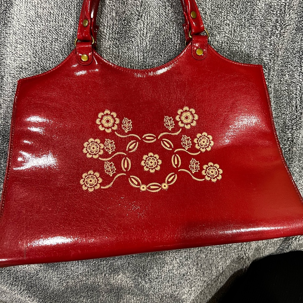 Vintage 60s Retro Red Handbag Purse Bag